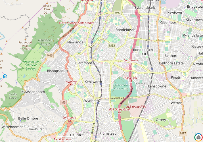 Map location of Harfield Village